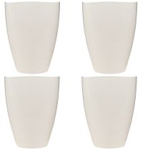 Itens Vaso de plástico para flores, vaso para orquídeas, branco, 16,5 cm de altura, 2 peças