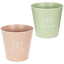 Itens Conjunto de 2 Vasos Redondos Art of Nature em Tons Pastel de 22 cm