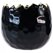 Itens Vaso de flores em cerâmica ovo preto vaso de plantas preto Ø12cm 2 unidades