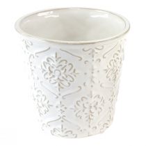 Itens Vaso de flores de cerâmica branco creme bege Ø13,5cm 2 unidades