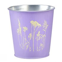 Vaso de flores em metal roxo Ø11,5cm Alt.11,5cm