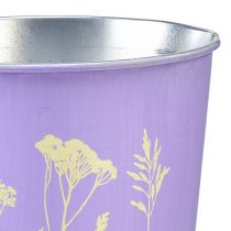 Itens Vaso de metal para flores, floreira, roxo, Ø11,5cm A11,5cm