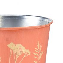 Itens Vaso de flores com decoração de flores amarelo damasco Ø10,5cm Alt.10,5cm