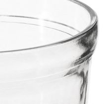 Itens Vaso de flores em vidro transparente cônico Ø12cm Alt.12,5cm 2 unidades