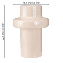 Itens Vaso de flores metal marrom cappuccino esmalte Ø17cm A23cm