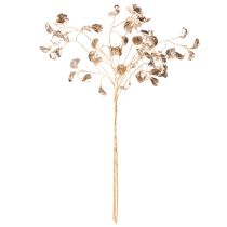 Itens Ramo de Feijão com Flor Metálico, Planta Artificial de Natal, 80cm, 3 peças