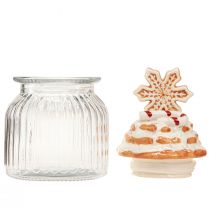 Itens Frasco de doces Frasco de biscoitos de Natal com floco de neve Alt.20cm