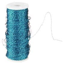 Itens Fio decorativo turquesa com efeito bouillon Ø0,30mm 140m para artesanato em joias
