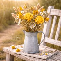 Itens Buquê de flores secas com rosas feito de madeira de sola. Buquê elegante para decoração natural de casa. 50 cm