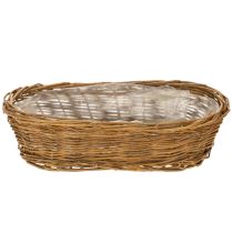 Itens Cesto de pão oval de aproximadamente 30 cm, sem casca.