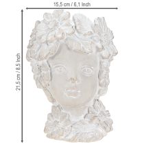 Itens Busto feito de escultura em pedra fundida, plantador de mulher antigo H21,5cm