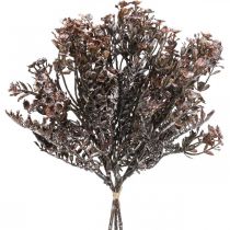 Plantas artificiais marrom decoração de outono decoração de inverno Drylook 38 cm 3 peças