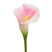 Itens Flor decorativa Calla rosa 57 cm 12 unidades