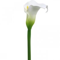 Decoração de casamento branca Calla artificial flor de seda aniversário L72cm