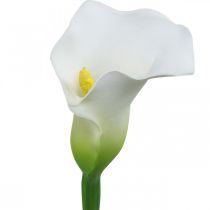 Decoração de casamento branca Calla artificial flor de seda aniversário L72cm