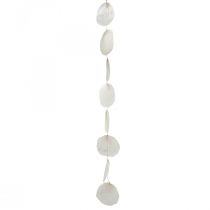 Guirlanda concha Capiz madrepérola decoração marítima 100cm