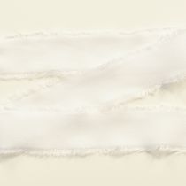 Itens Fita de chiffon fita de tecido branco com franjas 40mm 15m