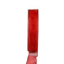 Fita de chiffon fita de organza fita decorativa organza vermelha 15mm 20m