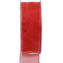 Itens Fita de chiffon fita de organza fita decorativa organza vermelha 40mm 20m