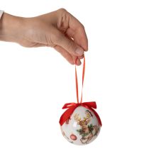 Itens Enfeite de Natal com motivo de veado e fita para pendurar, 7 cm, 4 peças