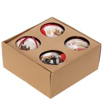 Itens Enfeite de Natal com motivo de veado e fita para pendurar, 7 cm, 4 peças
