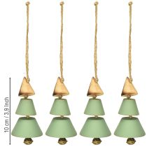 Itens Enfeites para árvore de Natal, pinheiro para pendurar, Natal verde/natural H10cm L24cm 4 peças