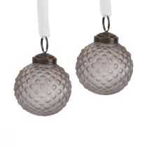 Decorações para árvores de Natal decoração de vidro vintage azul cinza Ø5cm 9 unidades