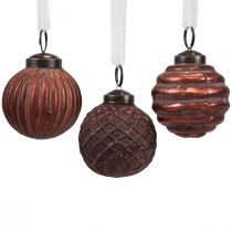 Itens Decorações para árvores de Natal decorações de Natal vintage vidro Ø5cm 9 unidades