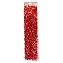 Decoração de árvore de Natal Natal, enfeites ondulados vermelhos cintilantes 50cm