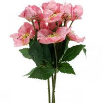 Rosa de Natal, rosa quaresmal, heléboro, plantas artificiais rosa L34cm 4pcs