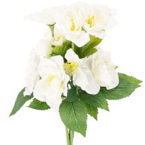 Itens Arranjo de rosas artificiais de Natal, brancas, decoração natalina artificial