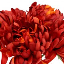Itens Buquê de crisântemo vermelho vermelhão 28 cm 6 unidades