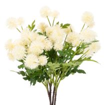 Itens Arranjo de crisântemos artificiais, branco cremoso, galho decorativo, grande 56 cm, 4 peças