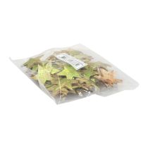 Itens Decoração dispersa estrelas de Natal verde coco Ø5cm 50 unidades