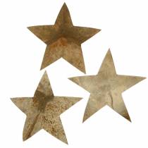 Estrela de coco natural 10cm 20pcs Decoração de Natal prata estrelas de madeira