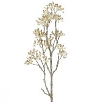Ramo decorativo em ouro branco Cornus ramo artificial 48cm