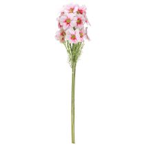 Itens Conjunto de 3 flores artificiais de cosmos rosa, 77 cm, decorativas, artificiais, de seda.