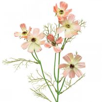 Itens Cosmea cesta de jóias pêssego flores artificiais flores de verão 61cm