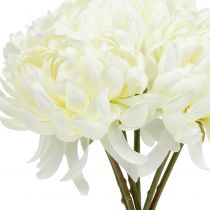 Itens Buquê decorativo de crisântemo branco 28 cm 6 unidades