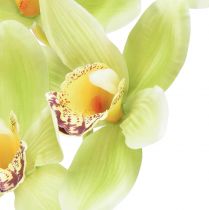 Itens Orquídea Cymbidium artificial 5 flores verdes 65cm