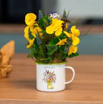 Itens Vaso decorativo para plantas esmaltado Ø11,5cm Alt.10cm