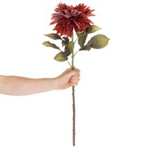 Itens Flor artificial de dália com haste longa, 68 cm