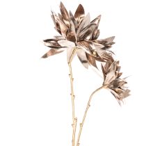 Itens Flor artificial de dália, com haste longa e duas flores, 75 cm