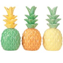 Itens Abacaxi Decorativo Cerâmica Colorido Cerâmica Decoração Sortida 17cm 3pcs