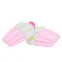 Cupcakes decorativos em miniatura rosa, branco 2,5 cm 60p