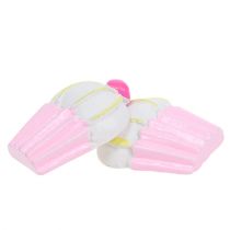 Cupcakes decorativos em miniatura rosa, branco 2,5 cm 60p