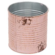 Itens Lata decorativa, rosa antiga, lata de metal para plantio, Ø11cm A10,5cm