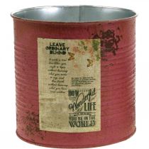 Itens Caixa decorativa lata de metal roxo para plantar Ø15.5cm H15cm