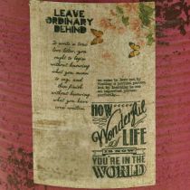 Itens Caixa decorativa lata de metal roxo para plantar Ø15.5cm H15cm