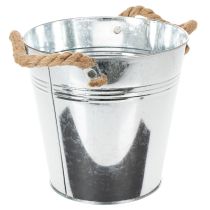 Itens Balde decorativo de metal com alças de corda Ø20cm